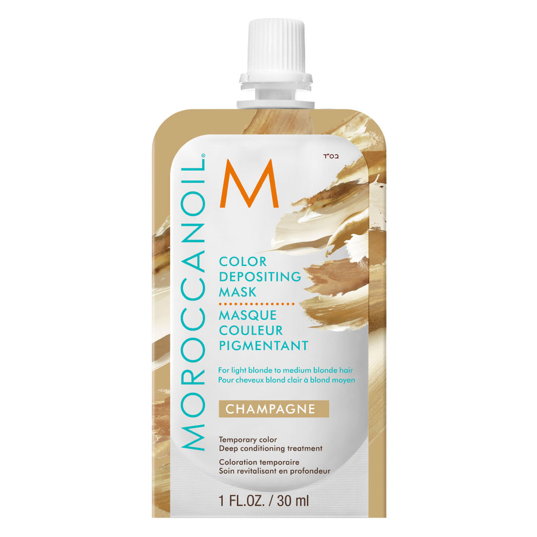 Moroccanoil sävyttävä hoitonaamio matkakoko vaaleanruskeille hiuksille