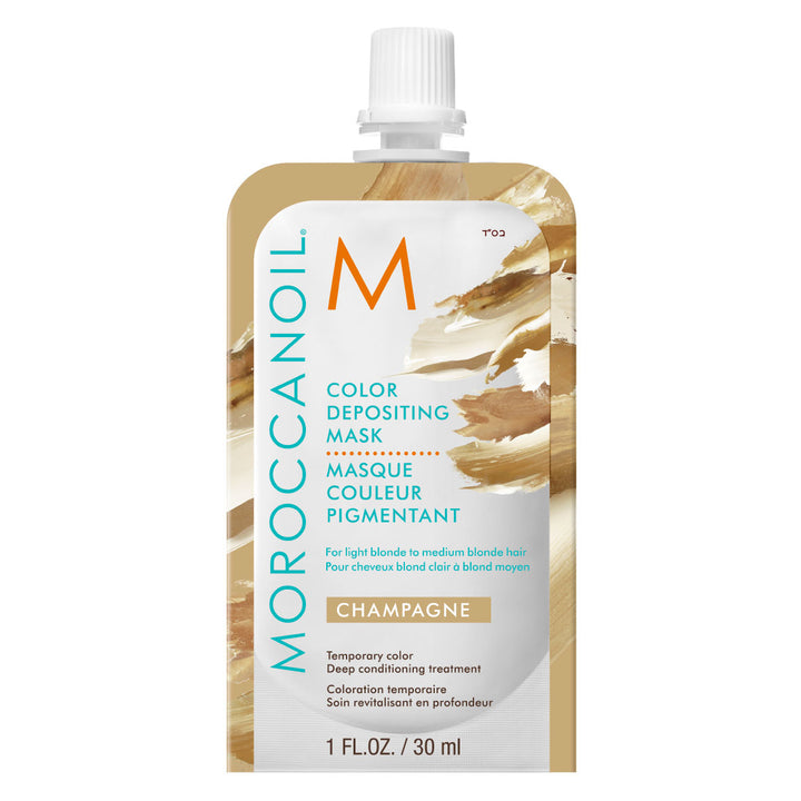 Moroccanoil sävyttävä hoitonaamio matkakoko vaaleanruskeille hiuksille