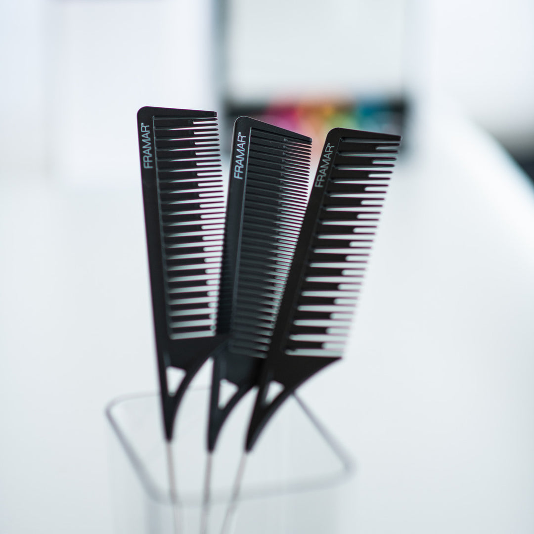 FRAMAR Dreamweaver Comb Black,  3kpl piikkikampoja, musta