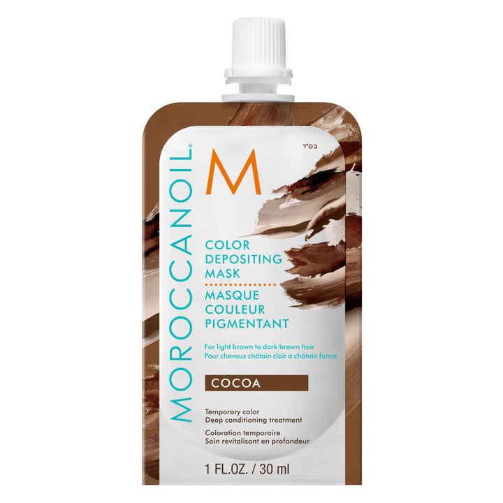 Matkakokoinen Moroccanoil sävyttävä hoitonaamio tumman ruskeille hiuksille